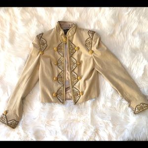 Fancy show pony beaded suede jacket